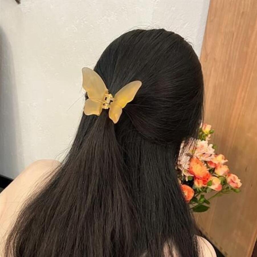 Korean Super Fairy Butterfly Hairpin Frosted Shark Headgear