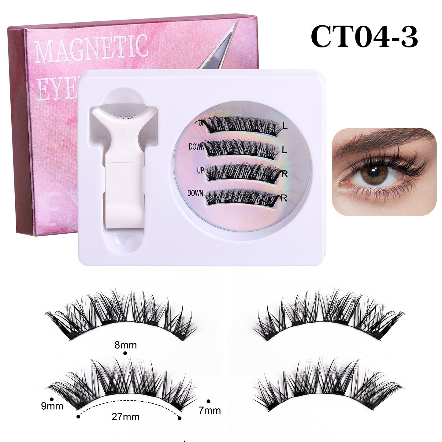 Magnetic False Eyelashes Upgraded Positioning Model Suit Thick