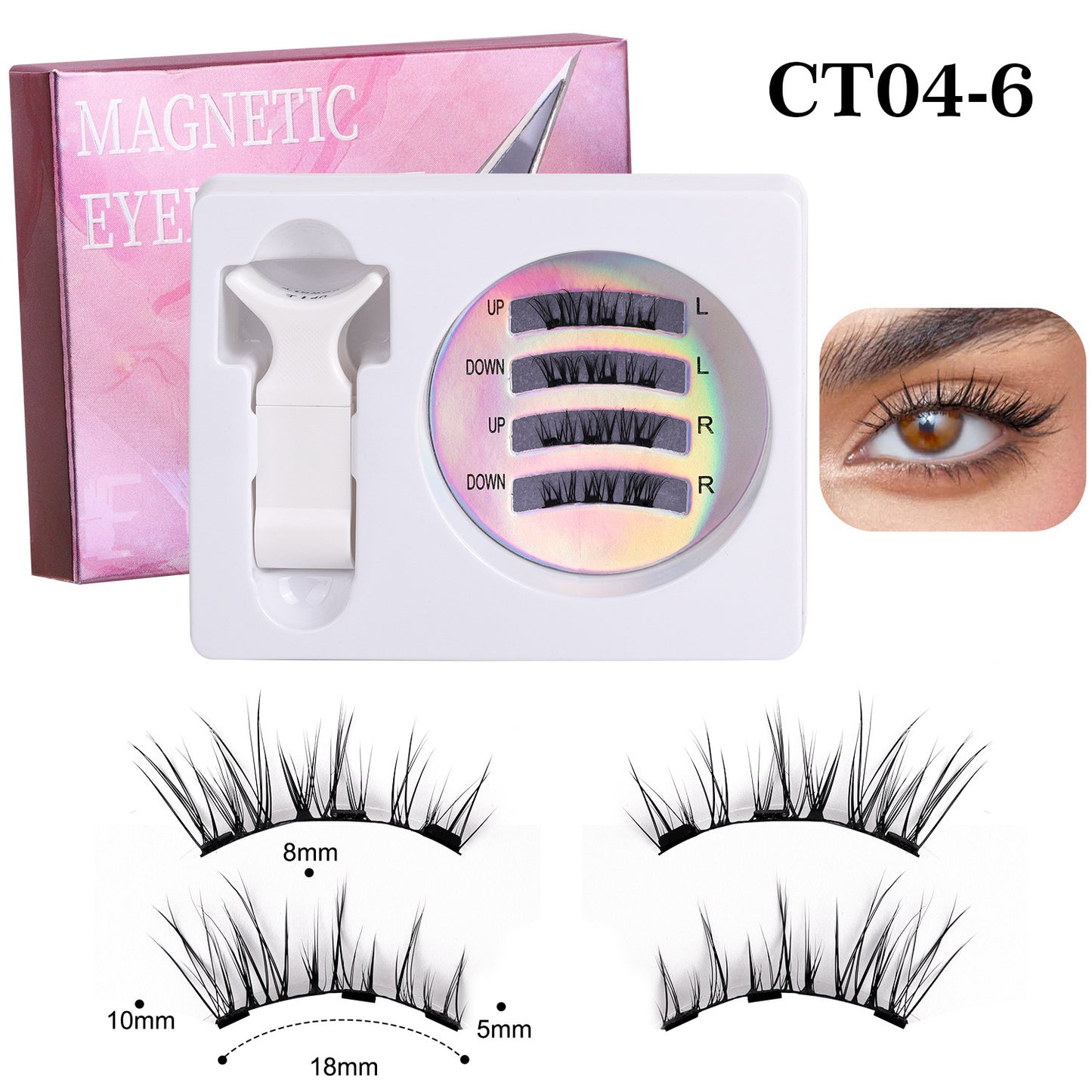 Magnetic False Eyelashes Upgraded Positioning Model Suit Thick