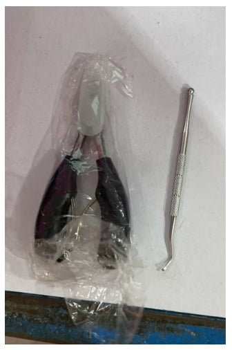 Double spring lancet clamp nail clipper