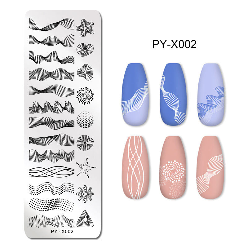 Nail Steel Printing Plate Blue Film Steel Color Printing Transfer Template