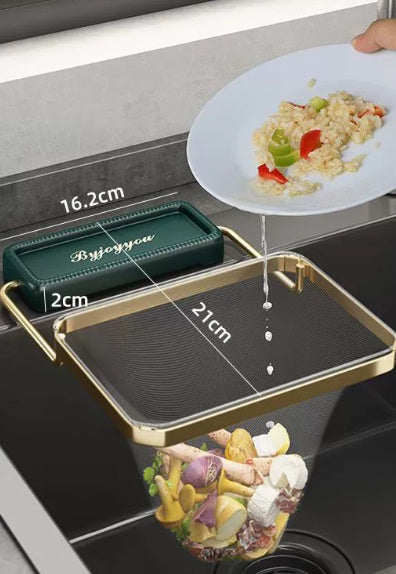 Kitchen Sink Filter Rack Suction Cup Disposable Leftover Leftovers Filter Pocket Kitchen Garbage Drain Rack Sink Strainer Kitchen Gadgets