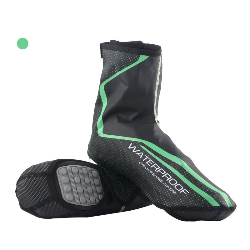 Factory PU Windproof Waterproof Shoes Set Lock Shoe Cover Winter Warm Fabric Mountain Bike Riding Waterproof Shoe Cover