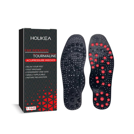 Far Infrared Tourmaline Acupressure Insoles, Vein Repair Body Care Slimming Body Anti-Slip Wear Arch Support Insoles