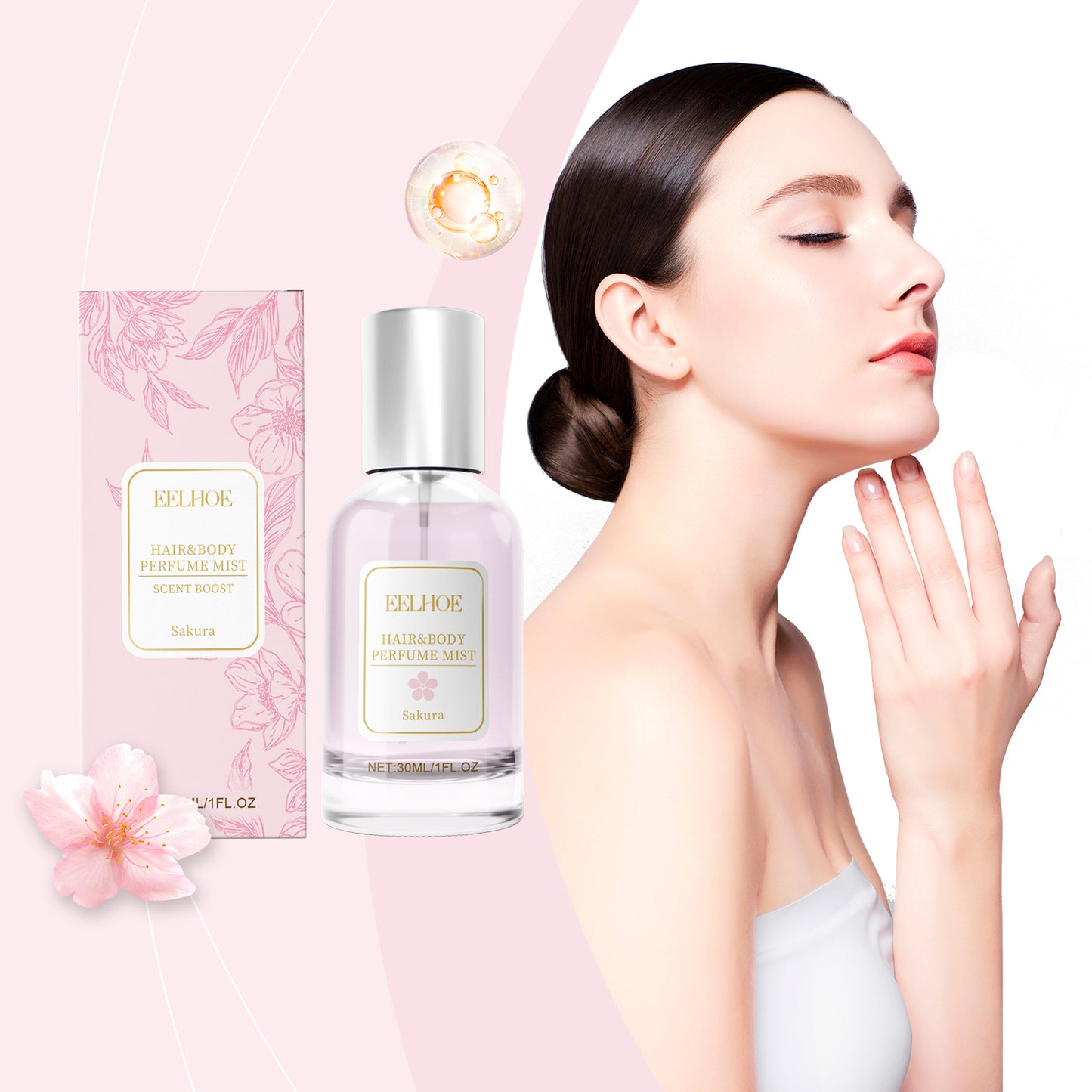 Cherry Blossom Body Hair Eau De Parfum Spray Elegant Fresh Dating Atmosphere Natural Niche Eau De Parfum Spray