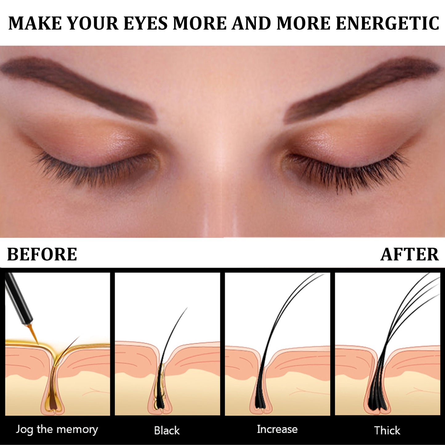 EELHOE Slimming And Lengthening Mascara Without Trace, Natural Mascara Moisturizing Mascara Black Curl Eyelashes And Eyebrows