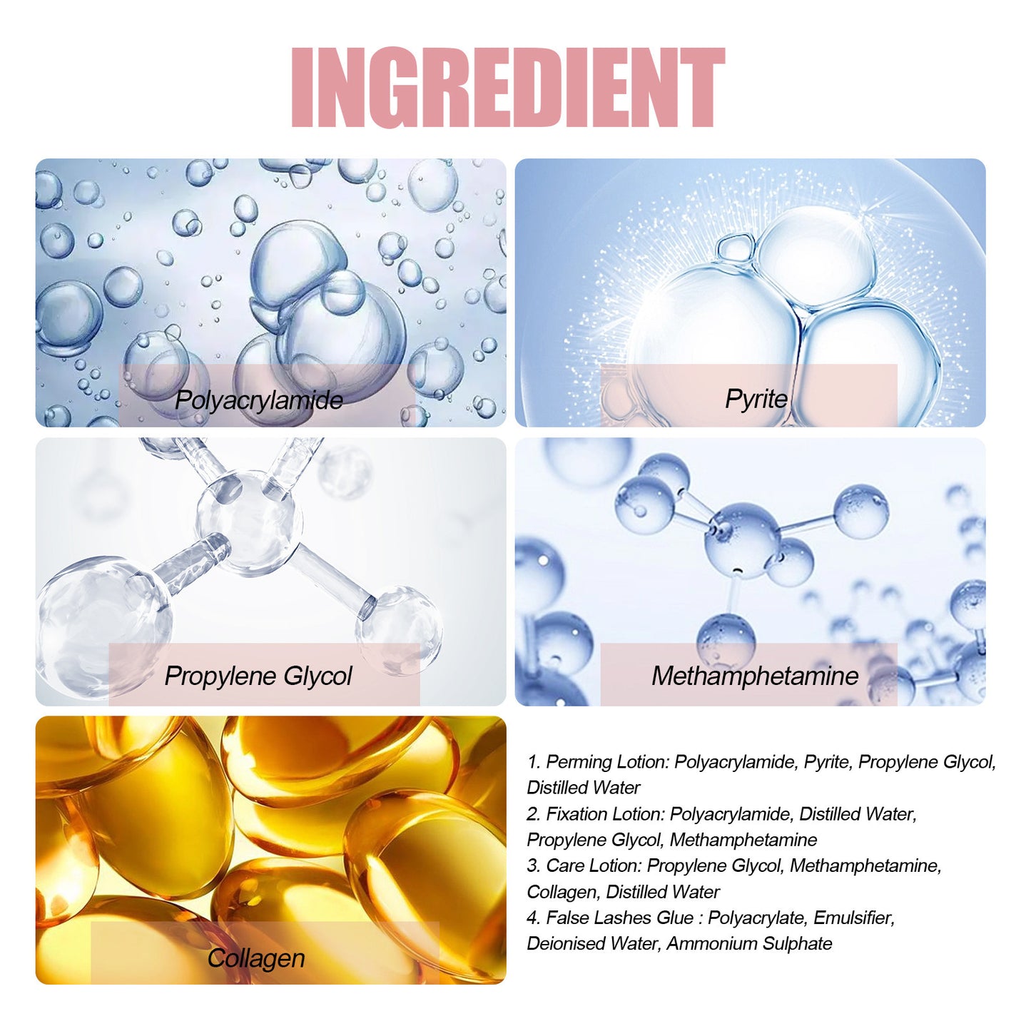 Lash Lift Set, Natural Beauty Slim Thick Curl Mild Non-Smudding Eyelash Set