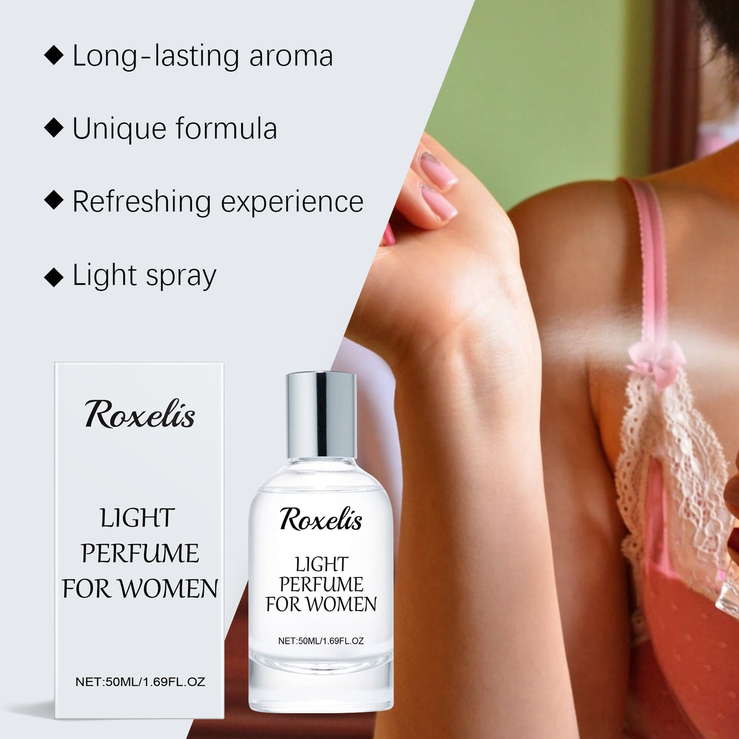 Women's Eau De Toilette Spray Delicate Light Fragrance Natural Lasting Fragrance Date Charm Atmosphere Portable Perfume