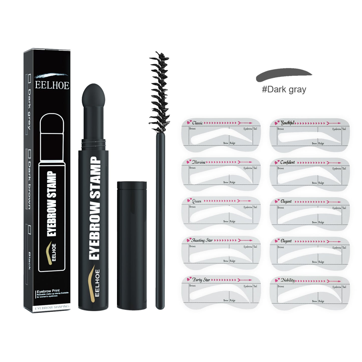 Eyebrow Printing Pen, Quick Makeup Eyebrow Natural Hairline Lazy Easy Waterproof With Eyebrow Card Eyebrow Brush