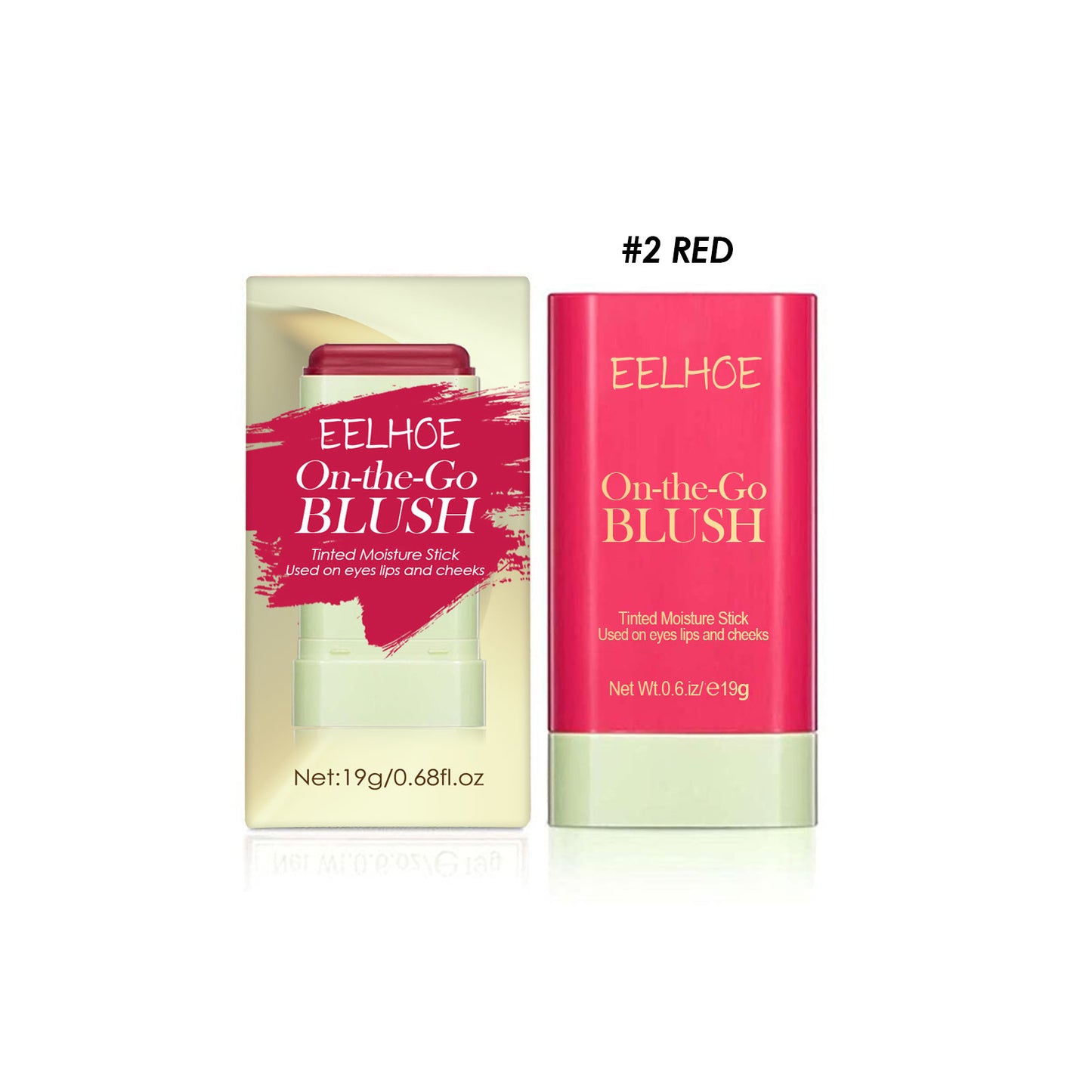 EELHOE Blush Stick Lightweight Natural Nude Makeup Brightening And Contorting Three-Dimensional Highlight Delicate Waterproof Multi-Functional Blush Stick
