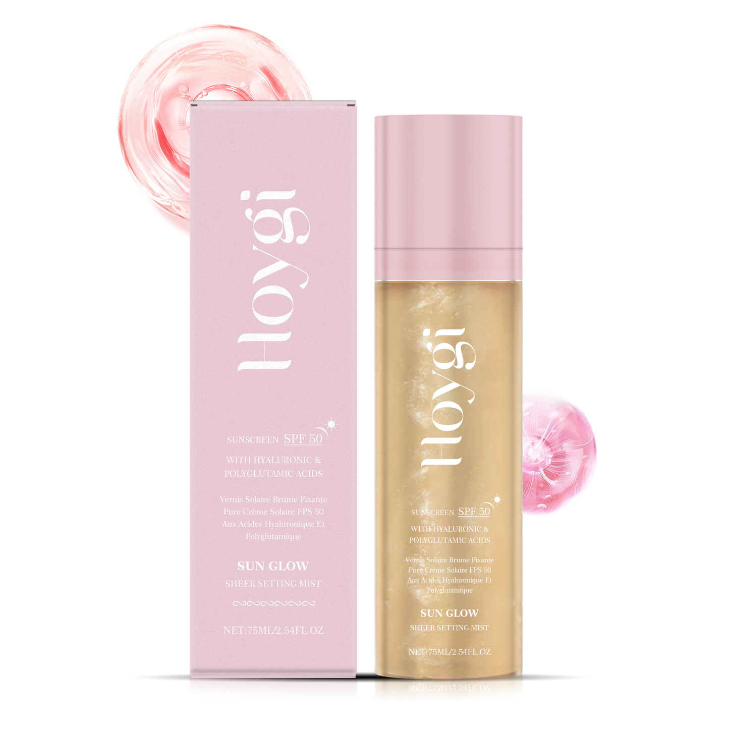 Hoygi Moisturizing Protection Spray, Light Transparent Oil Control Long-Lasting Matte Natural Mist Anti-Rub Protection Spray