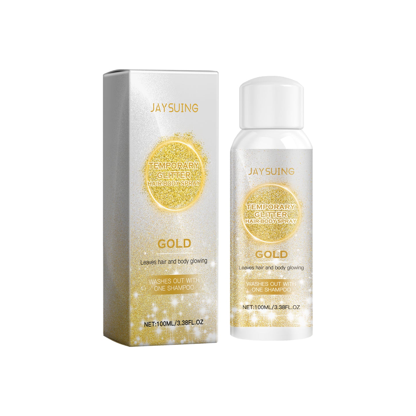 Gold And Silver Glitter Spray Series Long-Lasting Shine Natural Stereoscopic Body Highlight Shine Spray