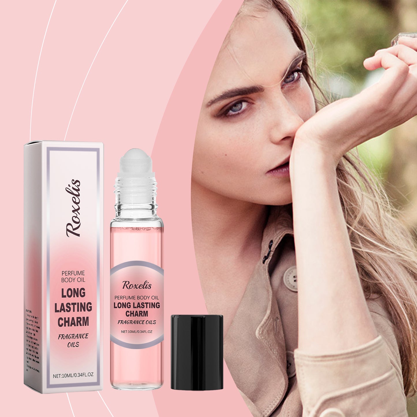 Women's Roller Perfume Lasting Fragrance Portable Rose Light Everyday Fresh Exudes A Niche Appeal Perfume