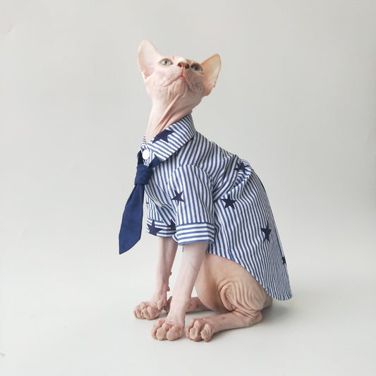 Thin Cotton Shirt Breathable Refreshing Sphinx Hairless Cat German