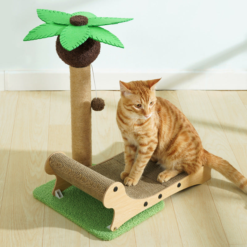 Beach Chair Pet Cat Nest Multifunctional Scratch Board Hemp Mat Column Chamfer
