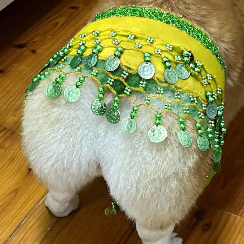 Belly Dance Fart Chain Sequined Waist Chain Enthusiastic Dog Fart Hip Scarf