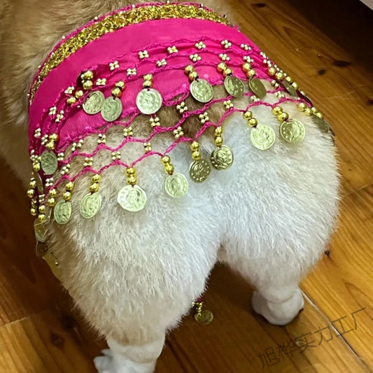 Belly Dance Fart Chain Sequined Waist Chain Enthusiastic Dog Fart Hip Scarf