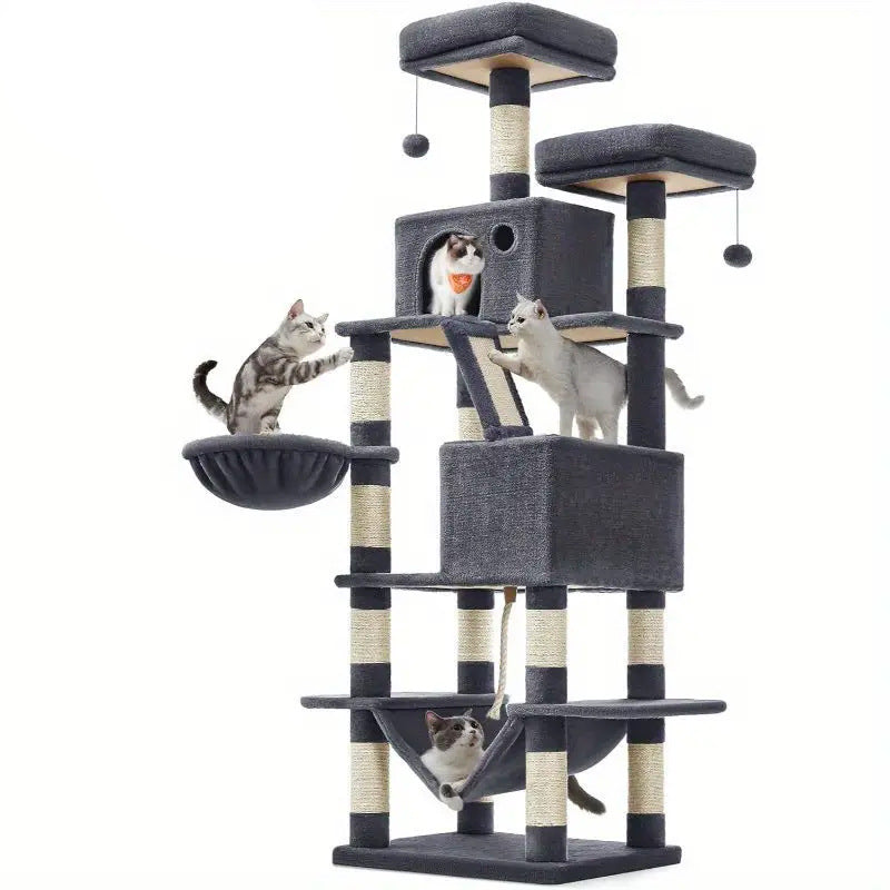 Creative Multi-layer Scratch Column Integrated Cat Climbing Frame