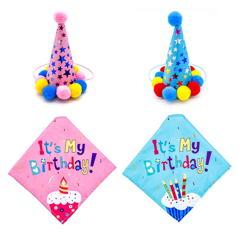 Pet Dog And Cat First Birthday Party Triangle