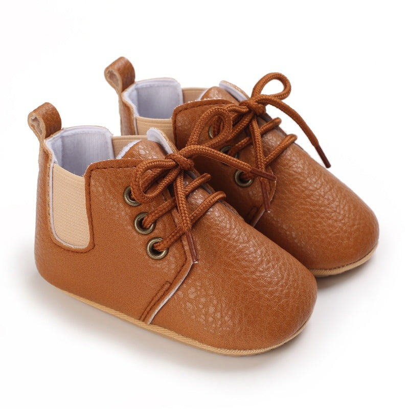 Spring And Autumn Baby Soft Bottom High-top Casual Toddler Shoes For 0-1 Years Old