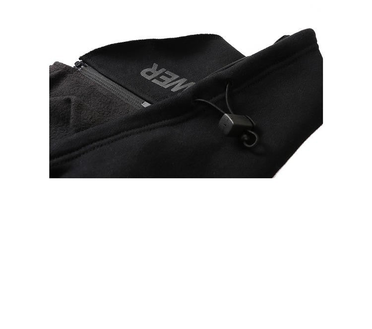 Functional Pull-cord Zipper Bib Scarf