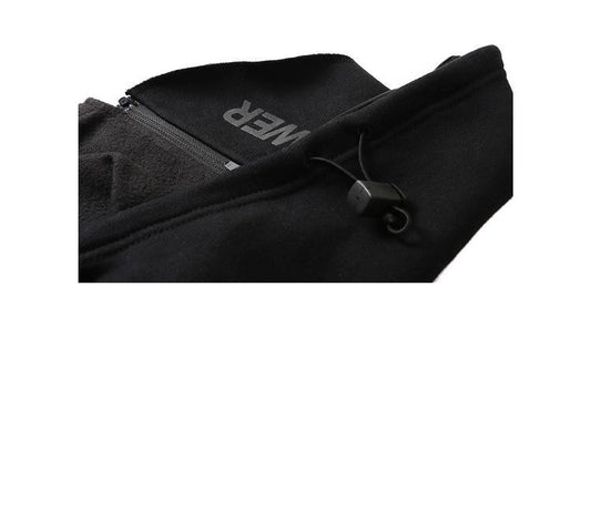 Functional Pull-cord Zipper Bib Scarf