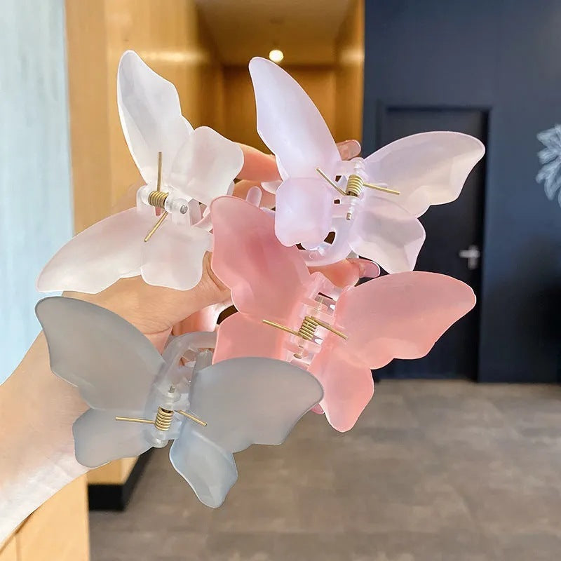 Korean Super Fairy Butterfly Hairpin Frosted Shark Headgear