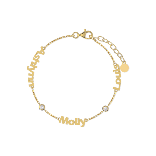 Linked by Love – Name Bracelet with Emotional Spark SB002G