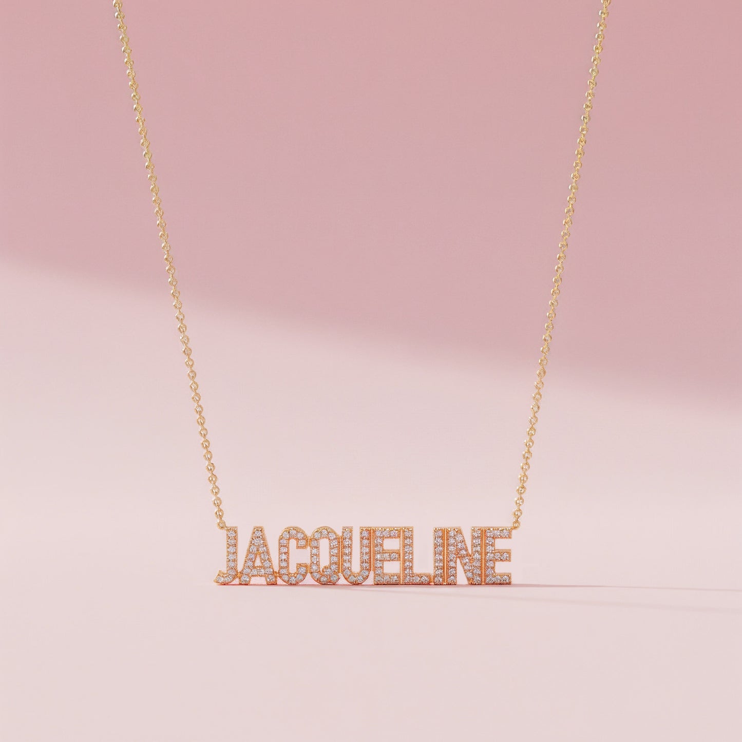 JAQUELINE Signature name necklace AW24N002GD