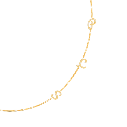 InitialLink Tilt Necklace SN024C