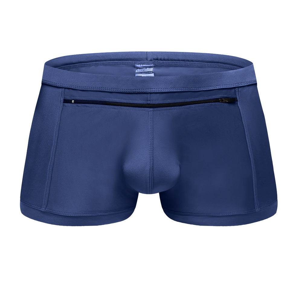 Back Pocket Men's Front Pocket Zipper Design Quick-drying