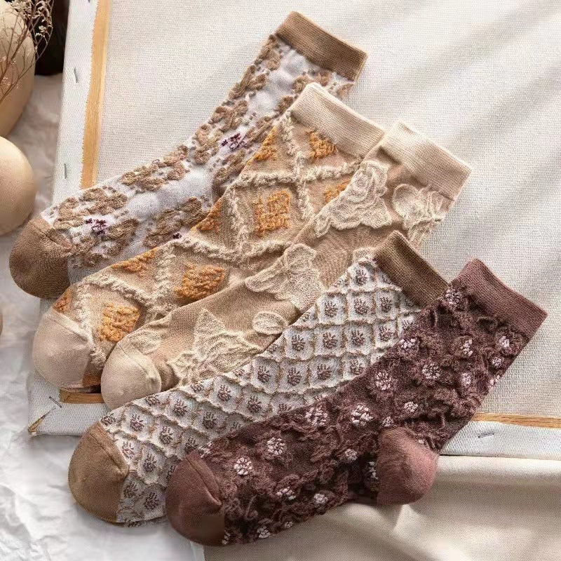 Harajuku Retro Embroidery Spring Kawaii Cute Socks