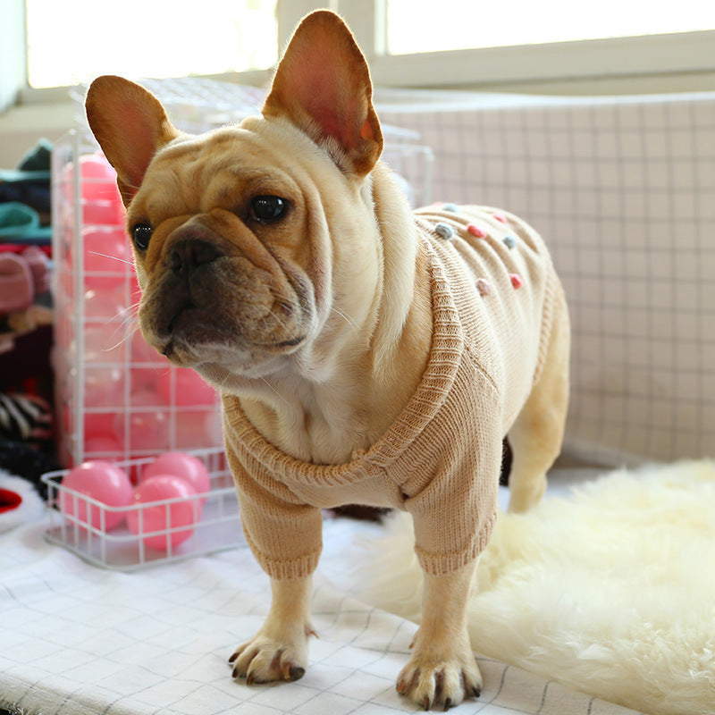 Autumn And Winter Warm French Cow Two-legged Pet Clothes