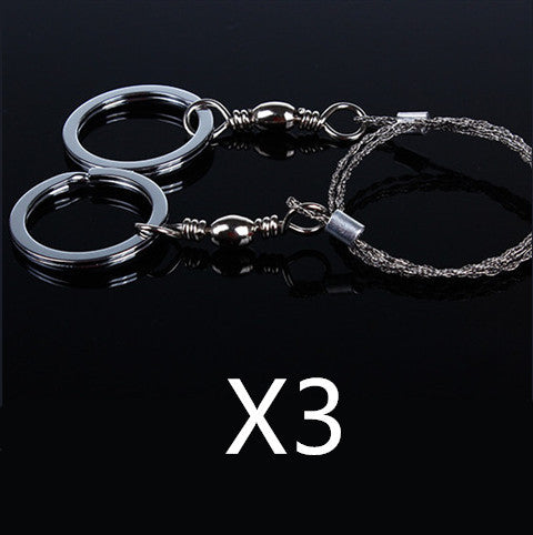 Portable Survival Wire Saw Wire Saw 4 Strands Of Steel Wire 360 Degree Rotation
