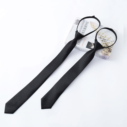 Lazy Zip Tie Men's Business Formal Shirt Accessories Narrow