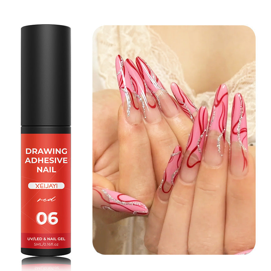 5ml Nail Metal Cable Adhesive Hoy Edge Painted