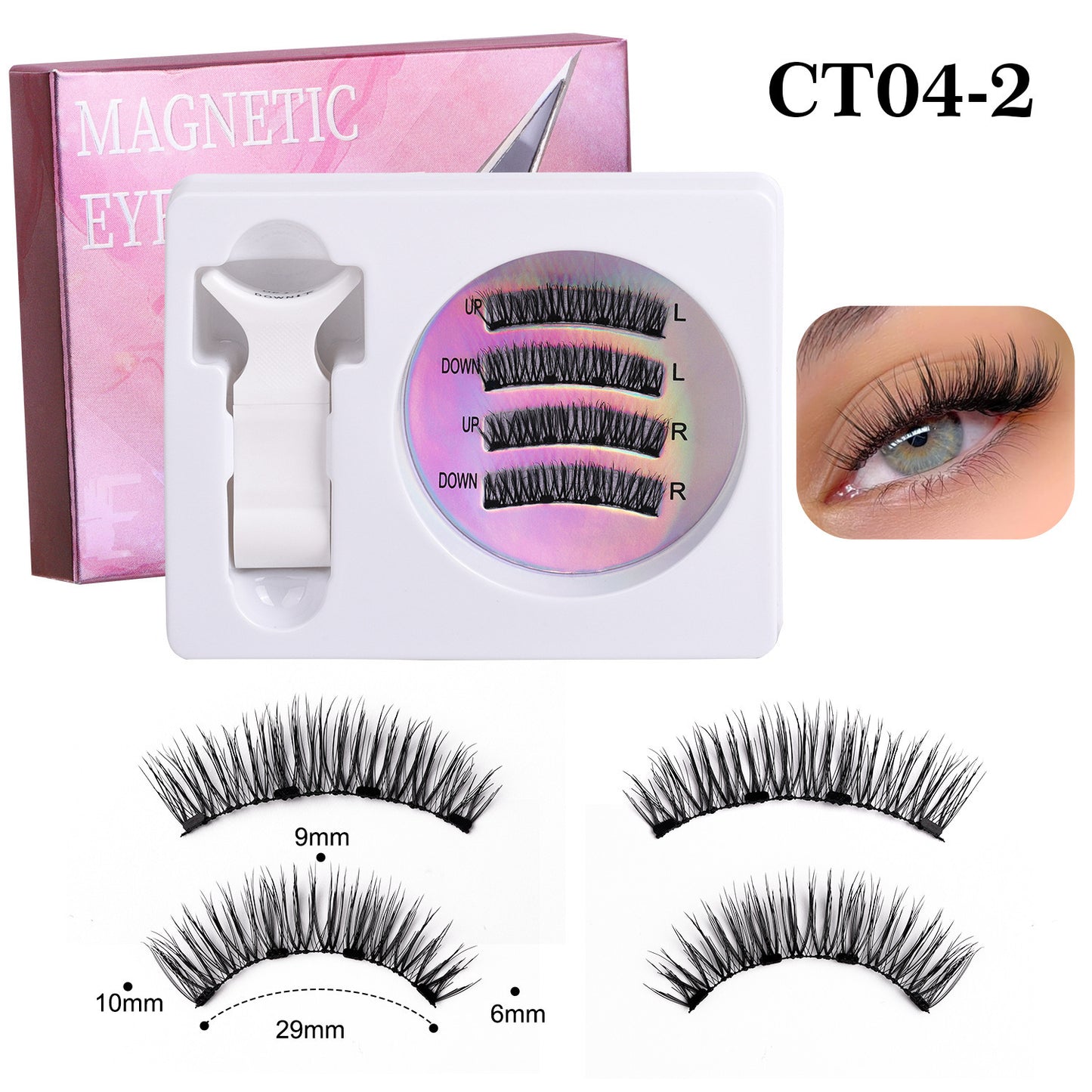Magnetic False Eyelashes Upgraded Positioning Model Suit Thick