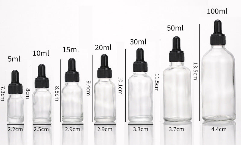 Glass Fine Oil Bottle Avoid Light Glue Head Dropper Bottle  Stock Bottling Cosmetics