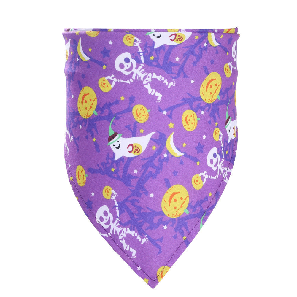 New Halloween Pet Drool Dog Triangle Scarf