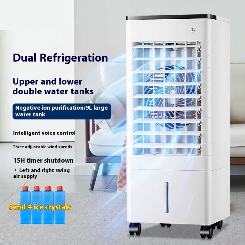 Household High-end Refrigeration Fan Voice Remote Control Cold Water Fan