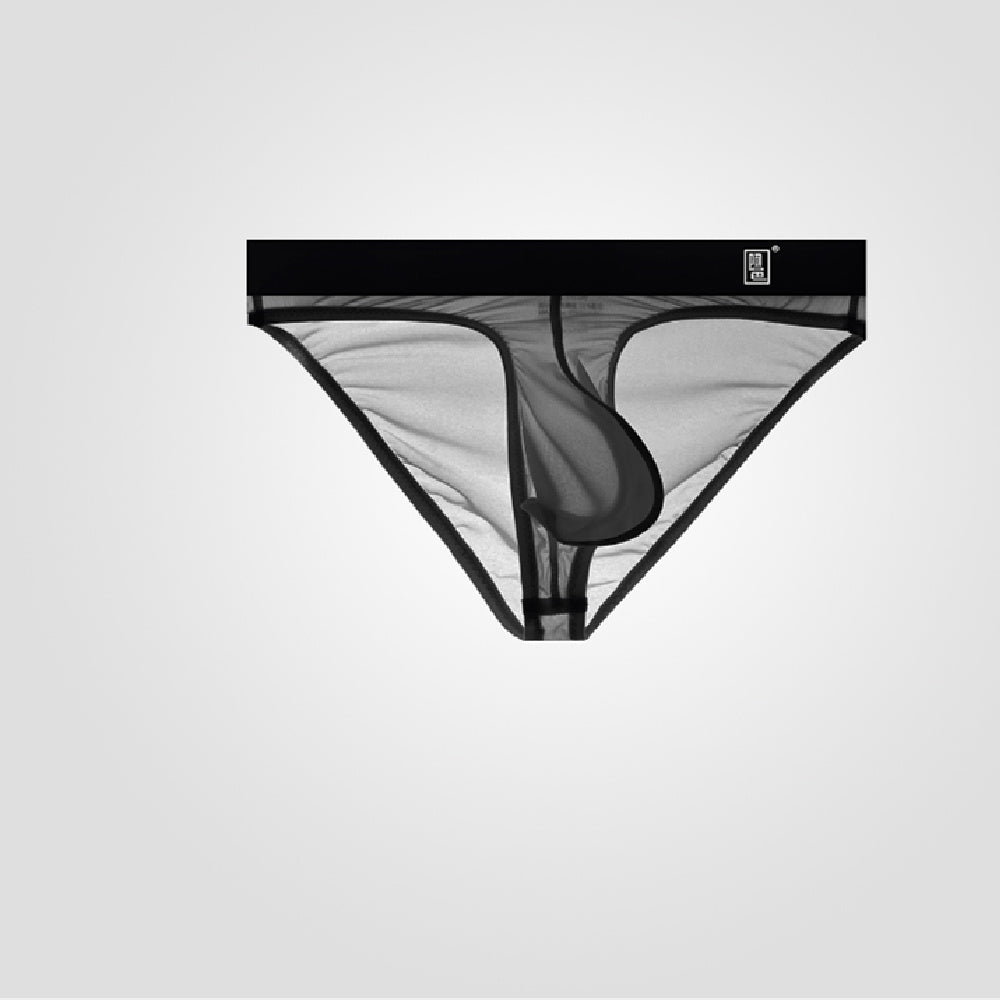 Underwear Men's Briefs Transparent Ice Silk Sexy Full Transparent Trendy Men's Personality Narrow Crotch Low Waist New