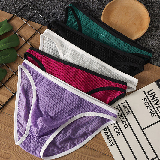 Men's Low Waist Transparent Visual Underwear