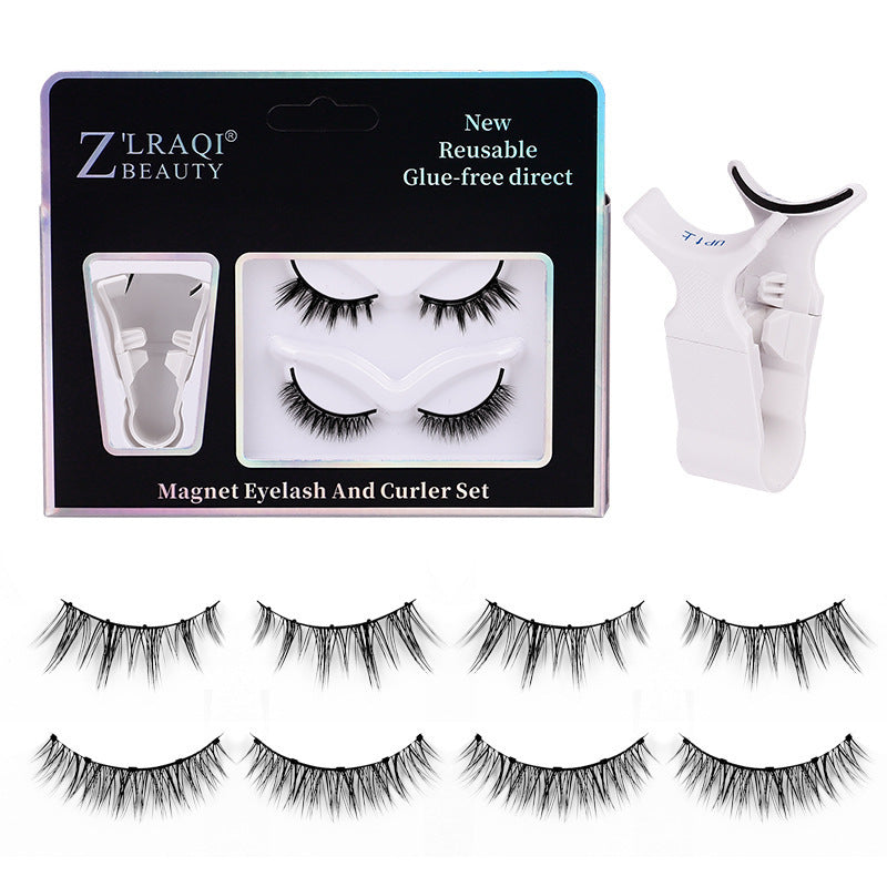 Non Adhesive Thick One Piece Magnetic Suction False Eyelashes