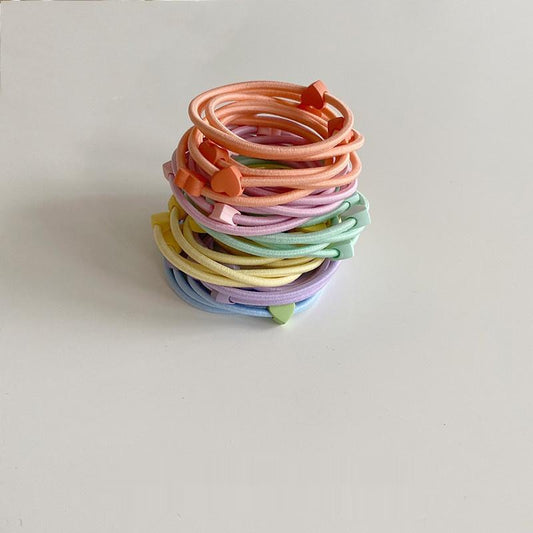 Love Hair Band Candy Color Headband Highly Elastic Hair Rope Hair Elastic Band