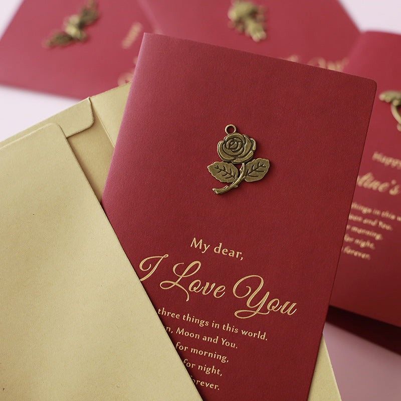 Special Paper Gilding Vintage Metal DIY Thank-you Card