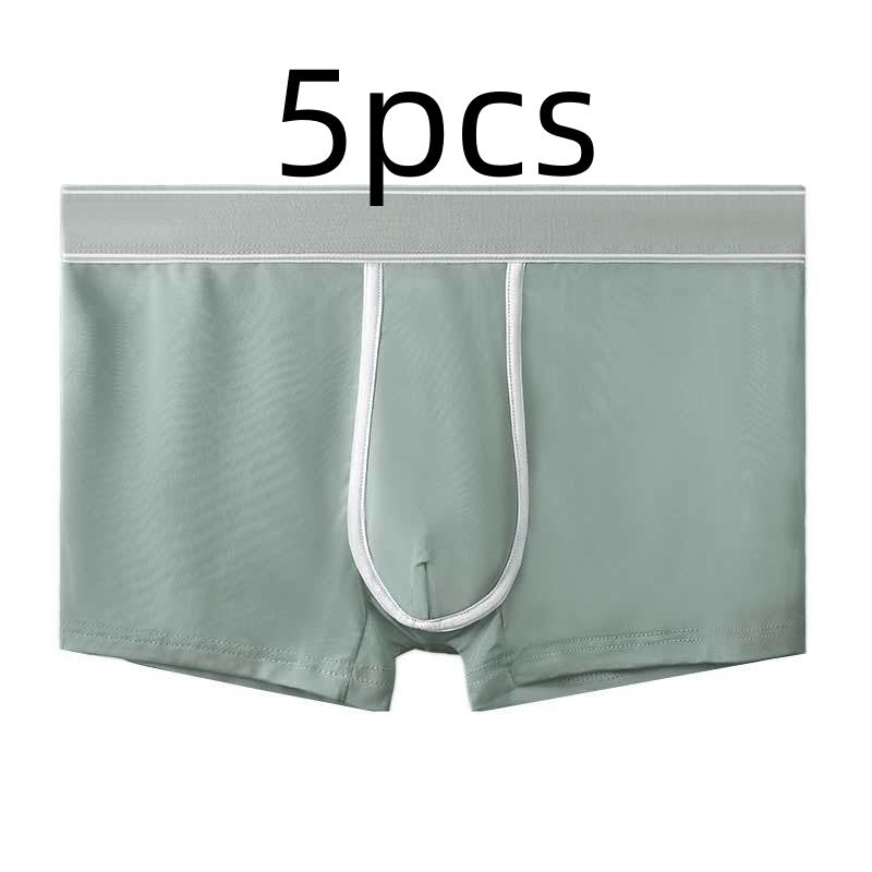 Men's Ice Silk Antibacterial Ultra Thin Sexy Transparent Boys Sports Underwear