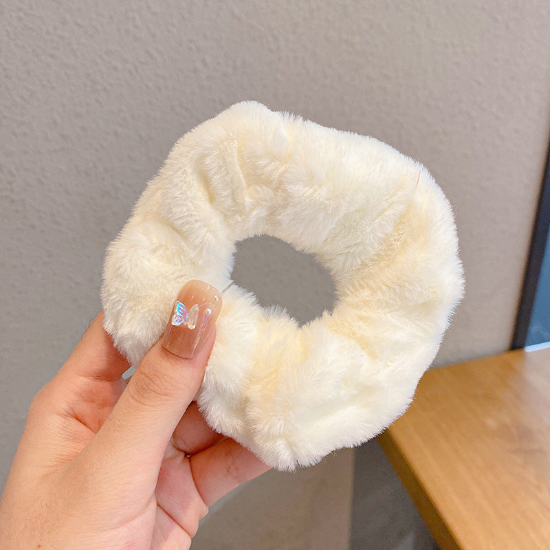Winter Plush Pork Intestine Hair Ring