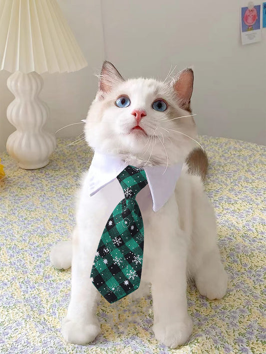 Pet Tie Saliva Towel British Style Gentleman