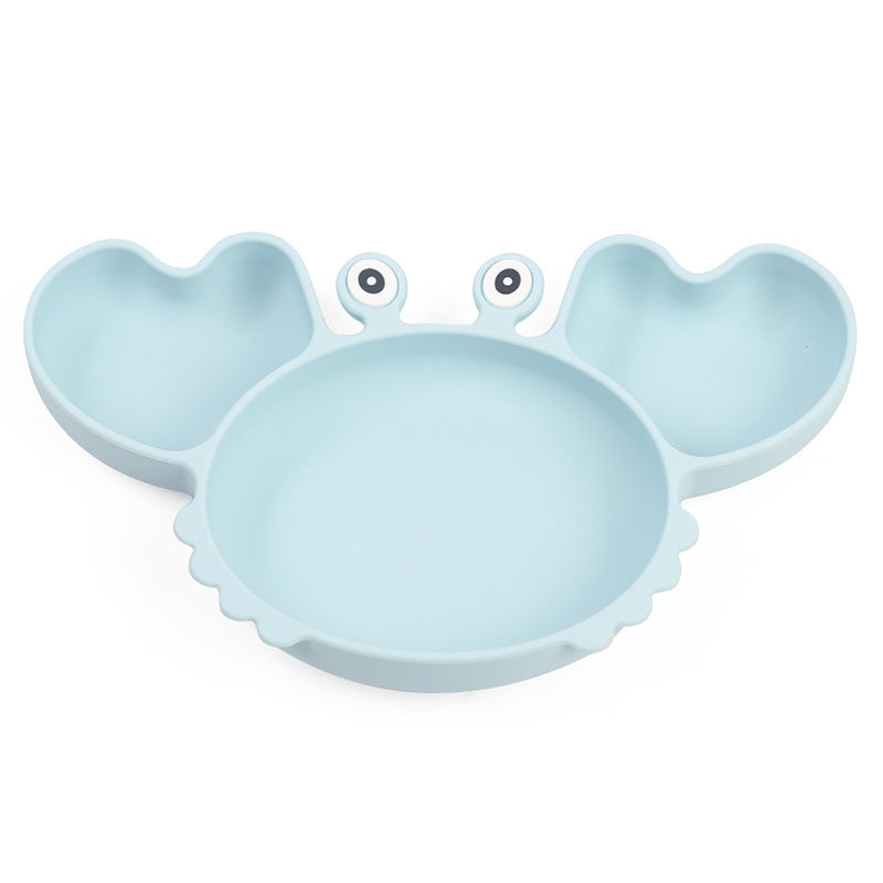 Silicone Split Cutlery Crab Plate For Infants