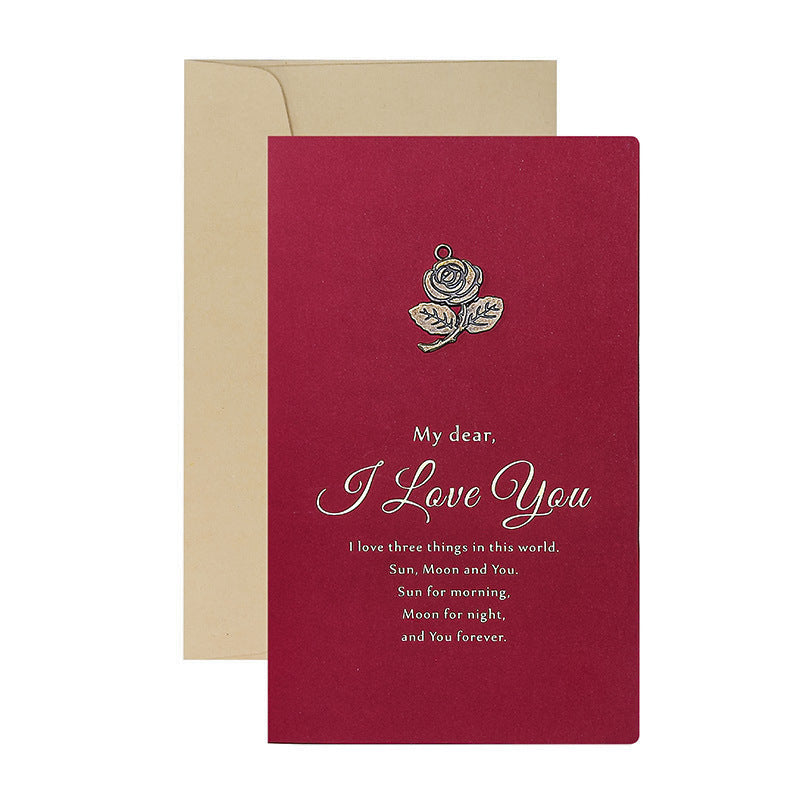 Special Paper Gilding Vintage Metal DIY Thank-you Card